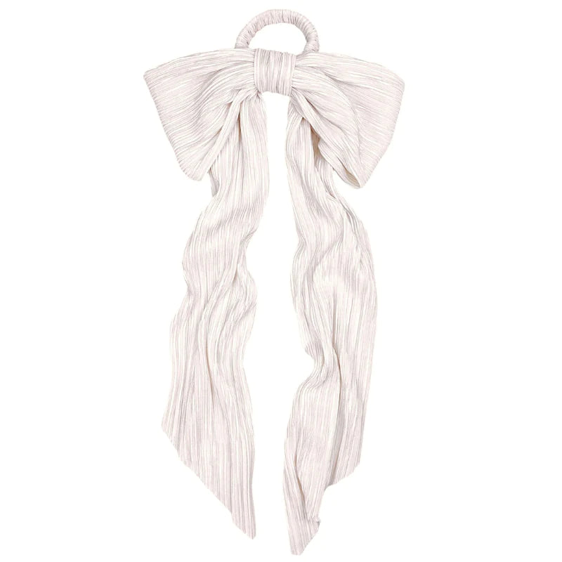 Chelsea King - Plissé Bow - Ivory