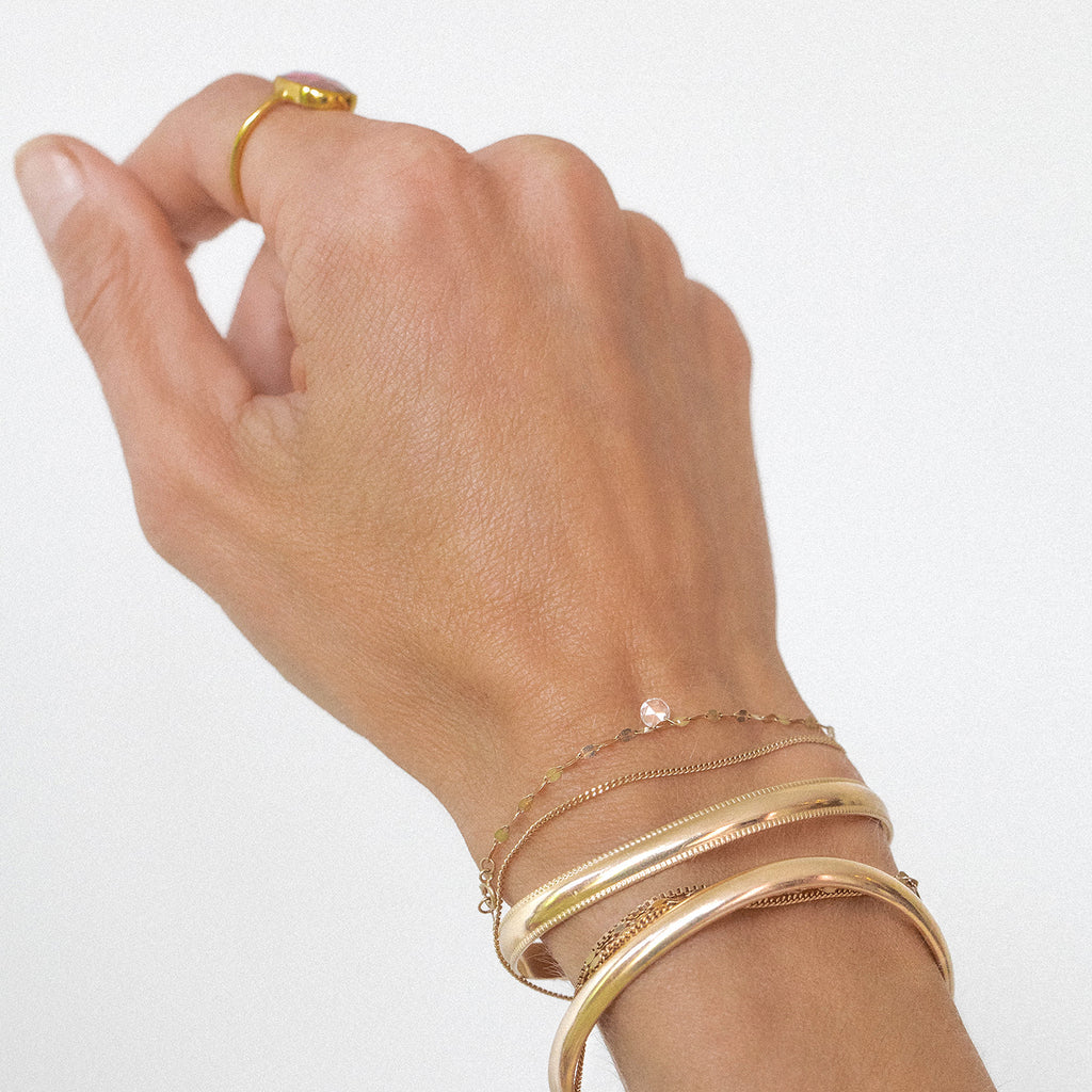 Leah Alexandra - Shimmer Bracelet – 14k Gold – 7" -
