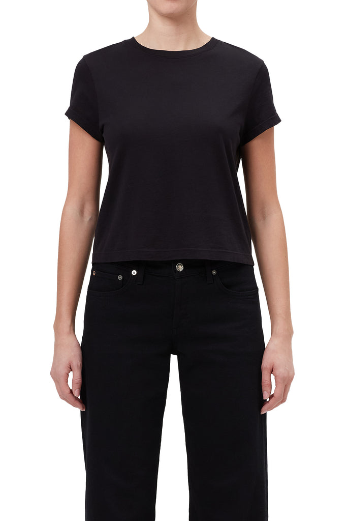 AGOLDE - Adine Shrunken T-Shirt - Black