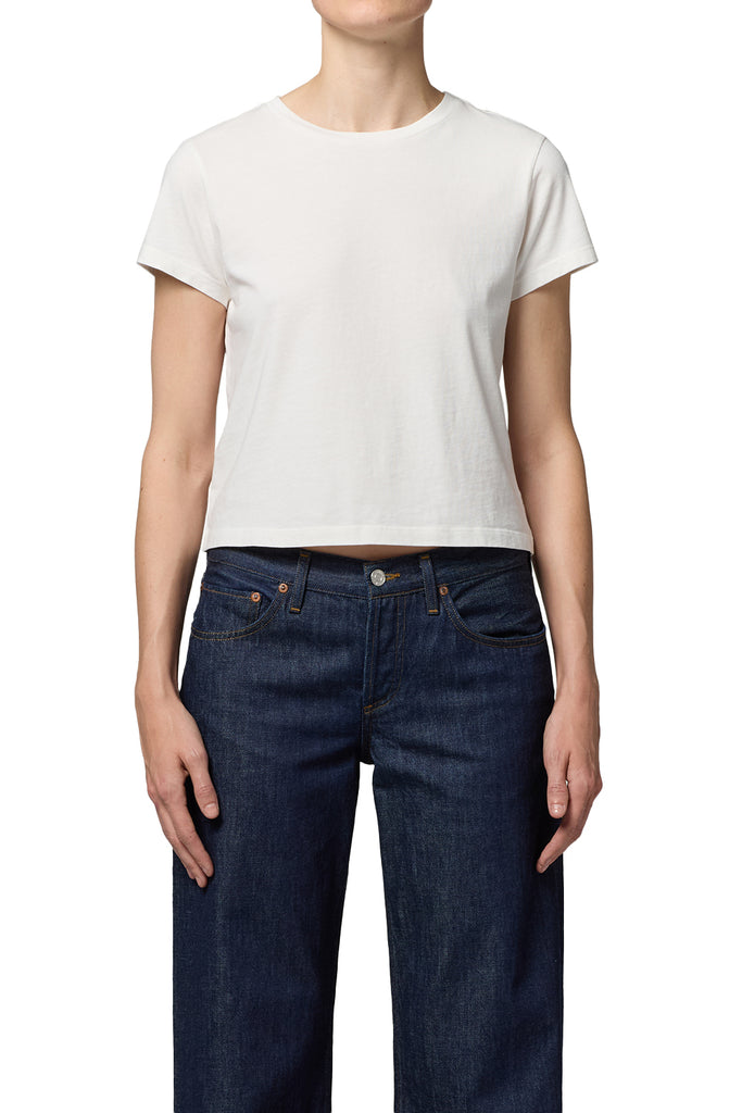 AGOLDE - Adine Shrunken T-Shirt - White