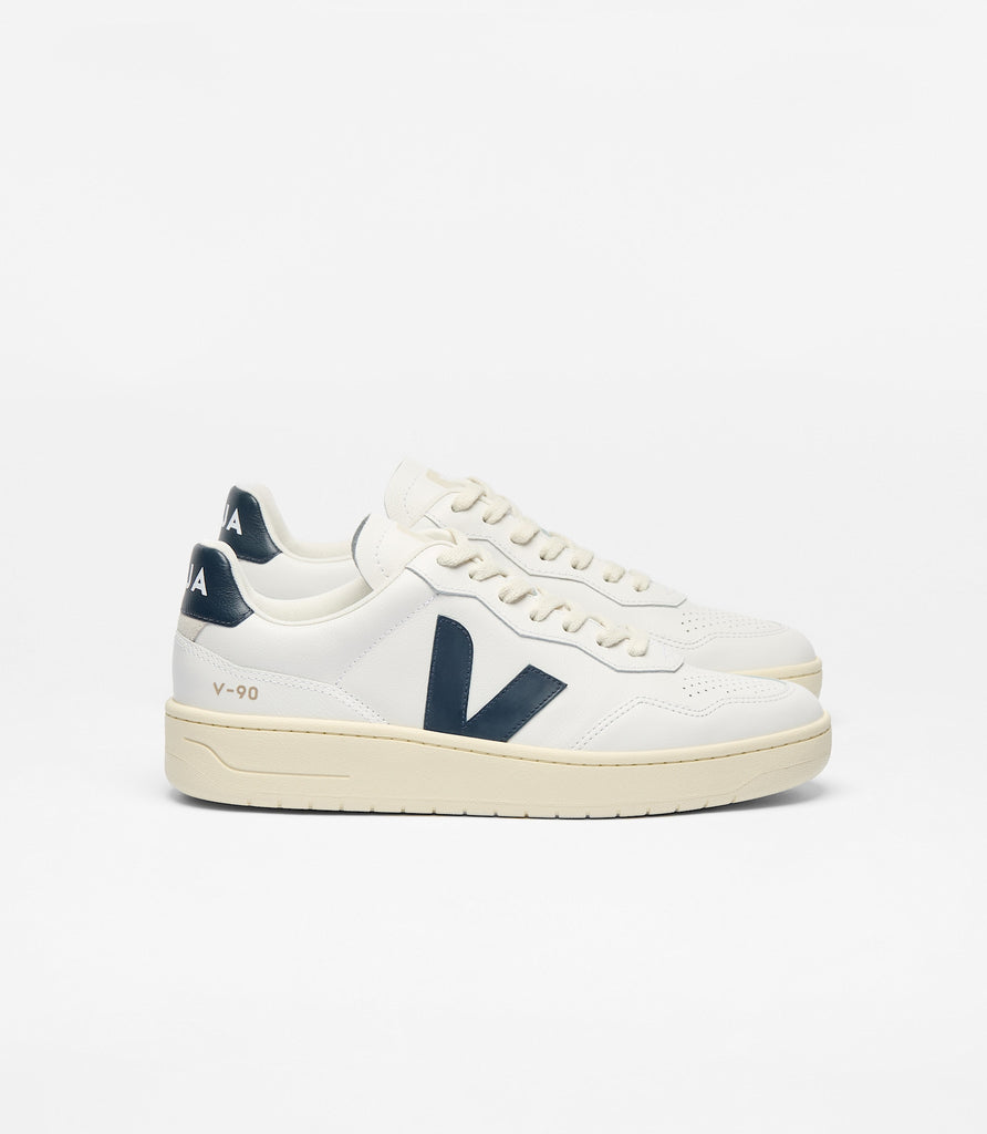 Veja - V-90 OT Leather Sneaker - Extra White Nautico