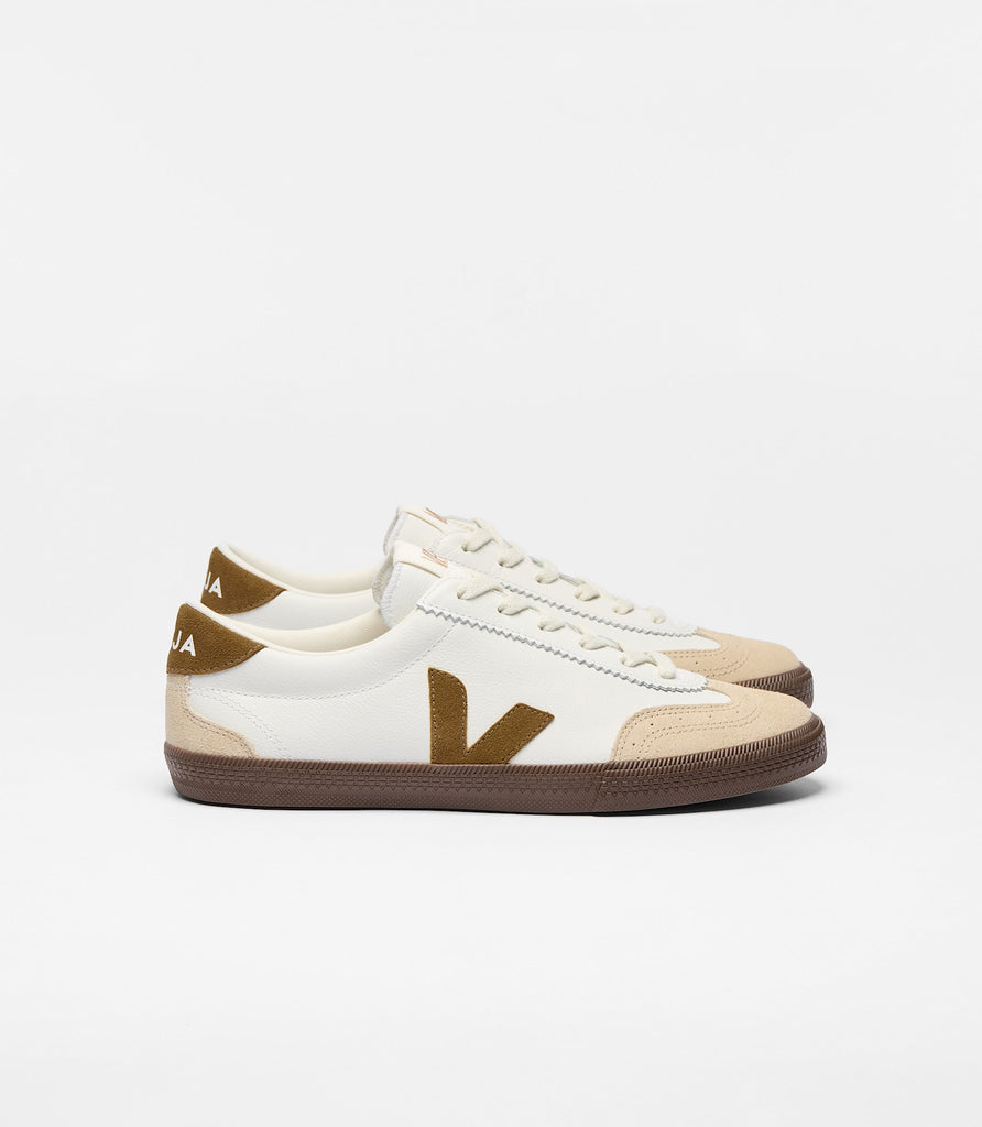 Veja - Volley Leather Sneaker - White Tent Bark