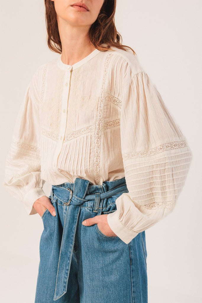 INDI&COLD - Embroidered Shirt - White