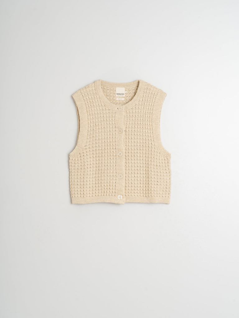 INDI&COLD - Knit Vest with Buttons -