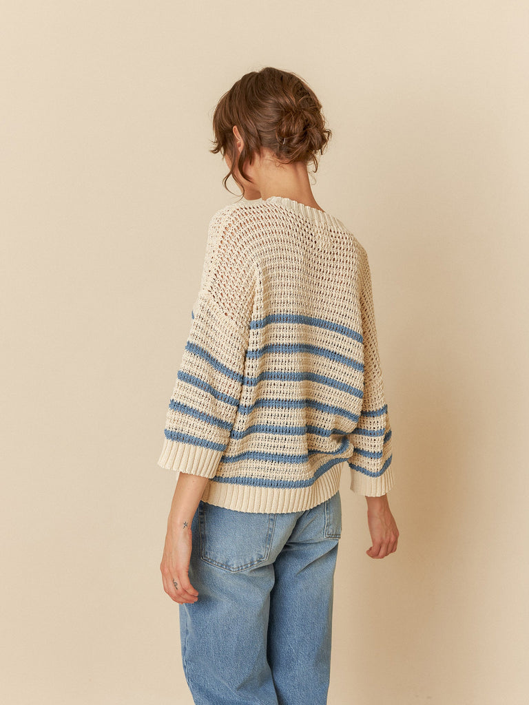 INDI&COLD - Two-Tone Stripes Sweater -